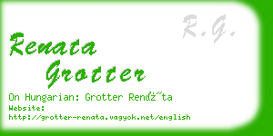 renata grotter business card